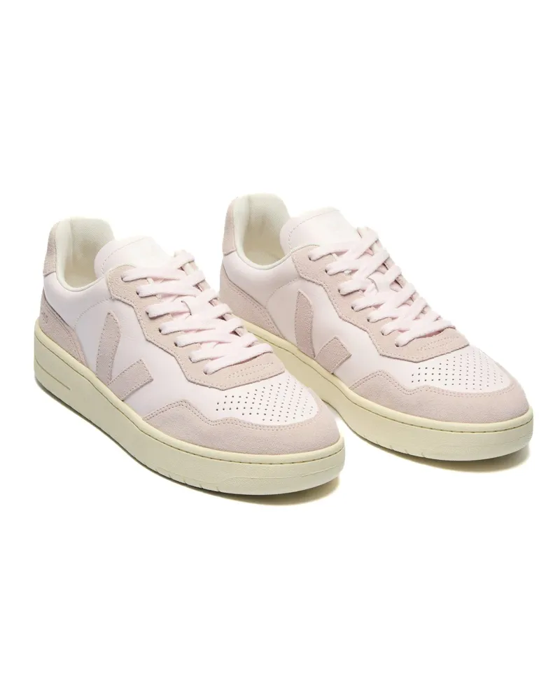 VEJA Organic Traced Leather Sneaker — Beige Beige
