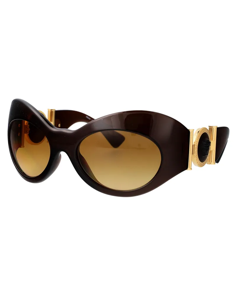 Versace Women's Sunglasses Transparent Brown Injected Brown