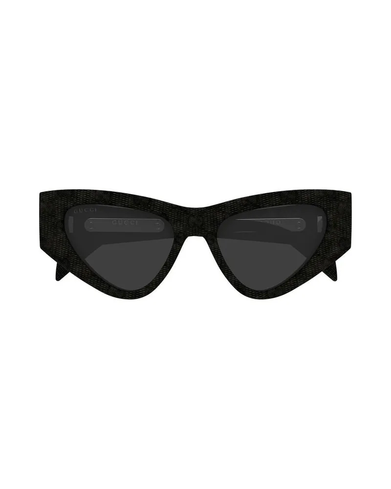 Gucci Unisex Sunglasses Black Recycled Fabric Black