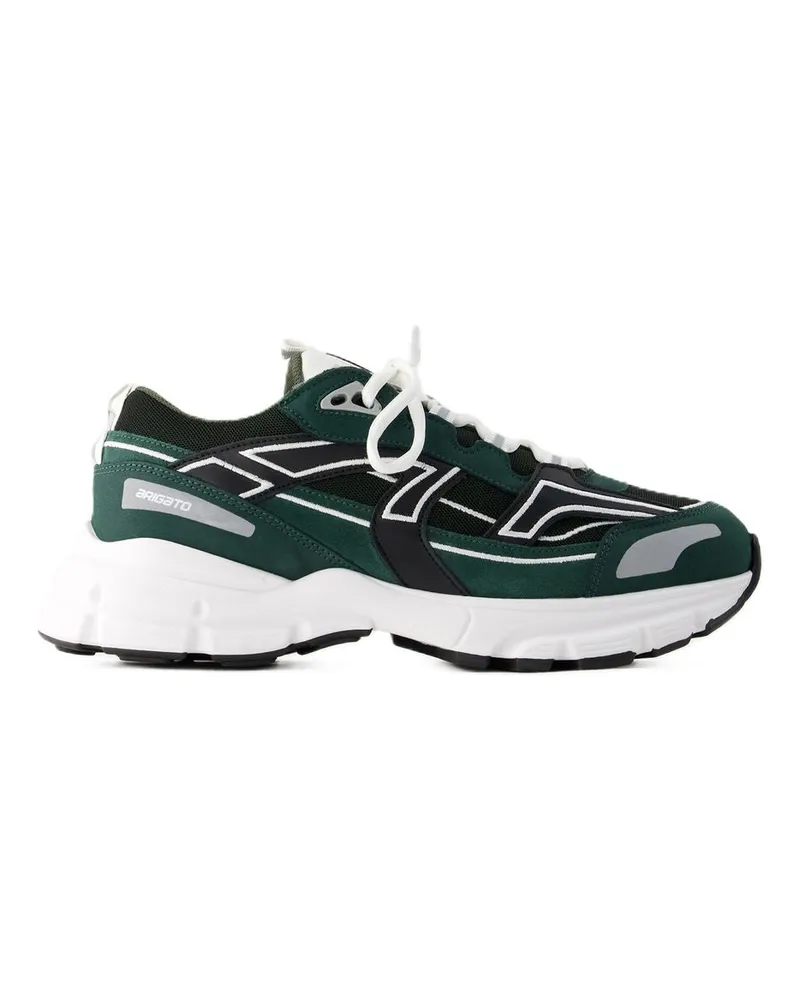 Axel Arigato Men's Marathon R Trail Sneakers Leather Green-Black Calfskin Shoes Green