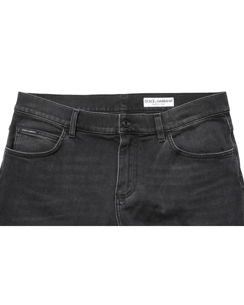 Dolce & Gabbana Men Black Cotton Stretch Regular Skinnydenim Jeans Elastane Clothing Black