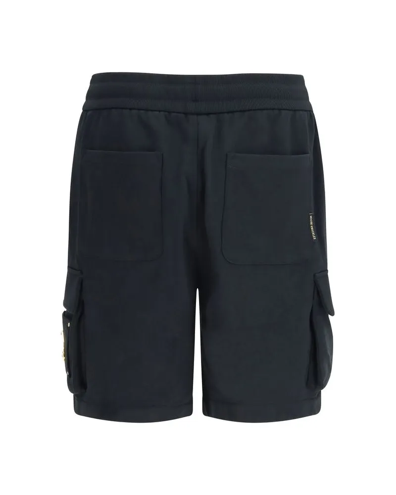 Moose Knuckles Men Black Cotton Bermuda Shorts Black