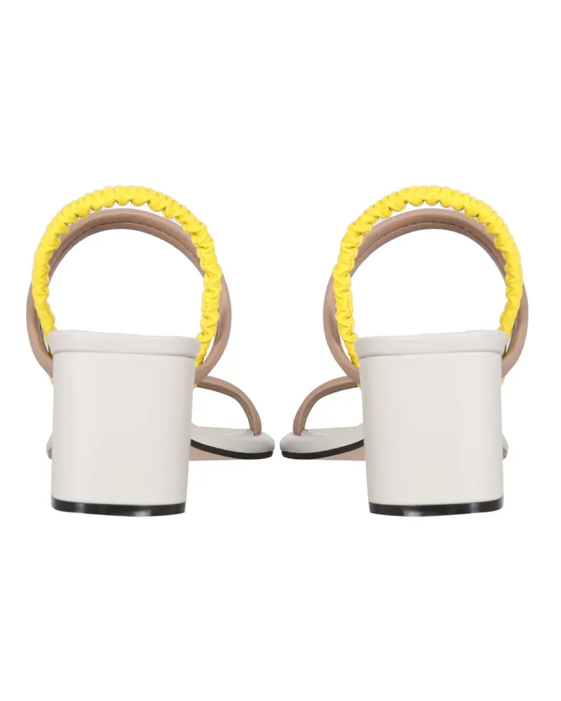 ALYSI Leather Straps Sandals — Beige Beige