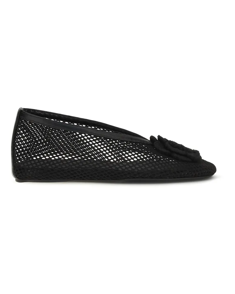 Ganni Women's Ballerina Shoes Jenny Black Upper Viscose Black