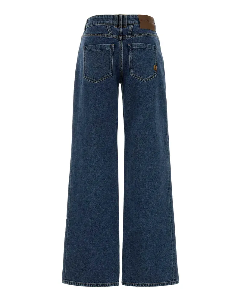 Balmain Women's Denim Jeans 6ex Bleu Fonce Exterior: Cotton Navy
