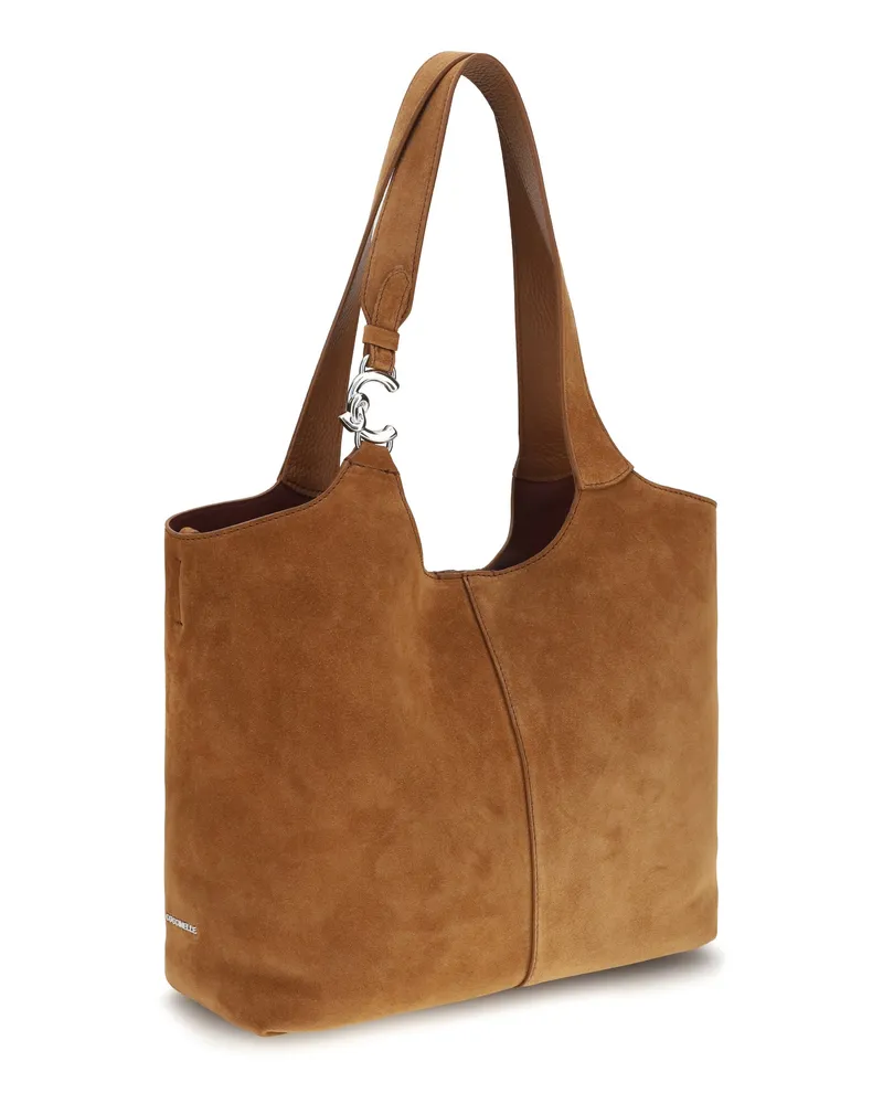 Coccinelle Women's C-Easy Large Shoulder Bag Cognac-Cognac Calf Leather Bos Taurus Cognac/cognac Cognac