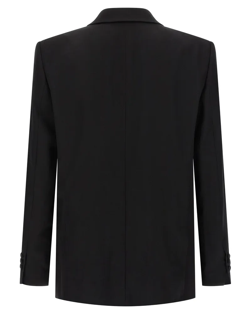 Balmain Men's Black Virgin Wool Blazer Clothing Black