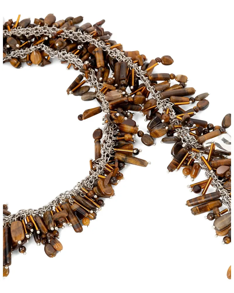 Dries van Noten Women's Brown Viscose Necklace Brown