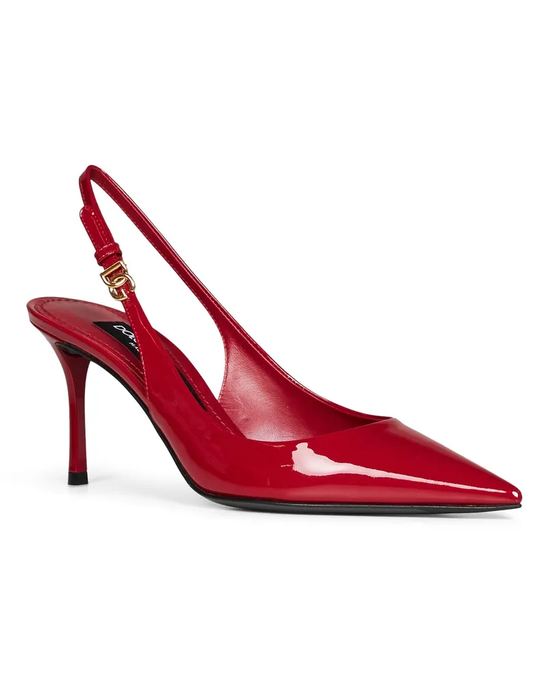 Dolce & Gabbana Patent Leather Slingback Pump — Red Red