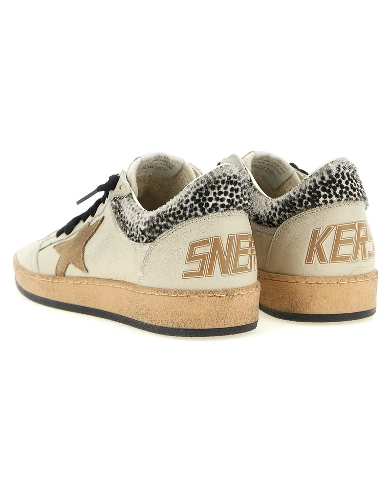 Golden Goose Women's Beige Goatskin Low Top Sneakers Beige