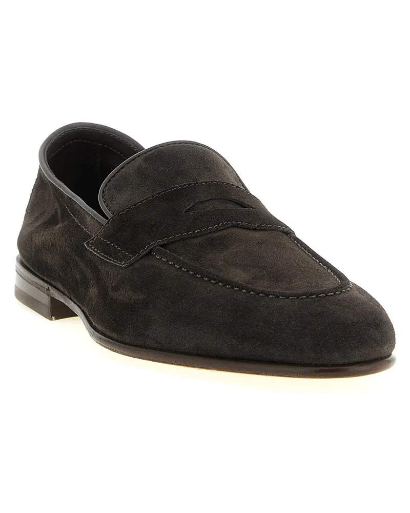 Brunello Cucinelli Suede Penny Loafer Loafer — charcoal Charcoal