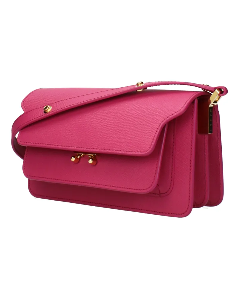 Marni Women's Pink Leather Shoulder Bag Pink