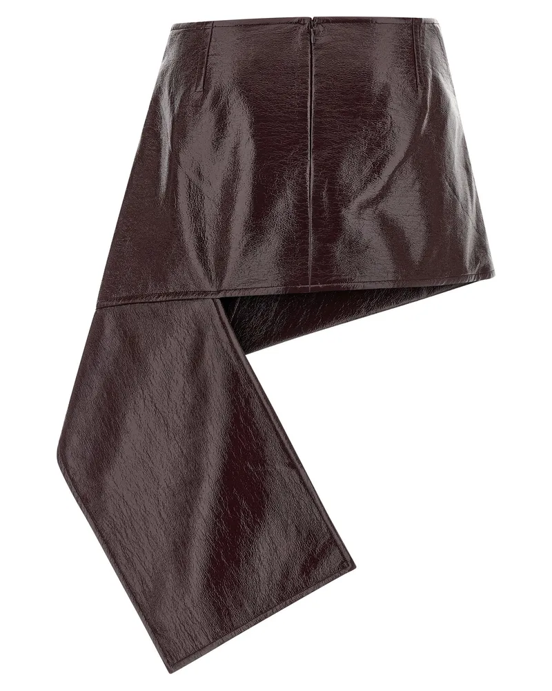 Courrèges Vinyl Skirt — Burgundy Burgundy