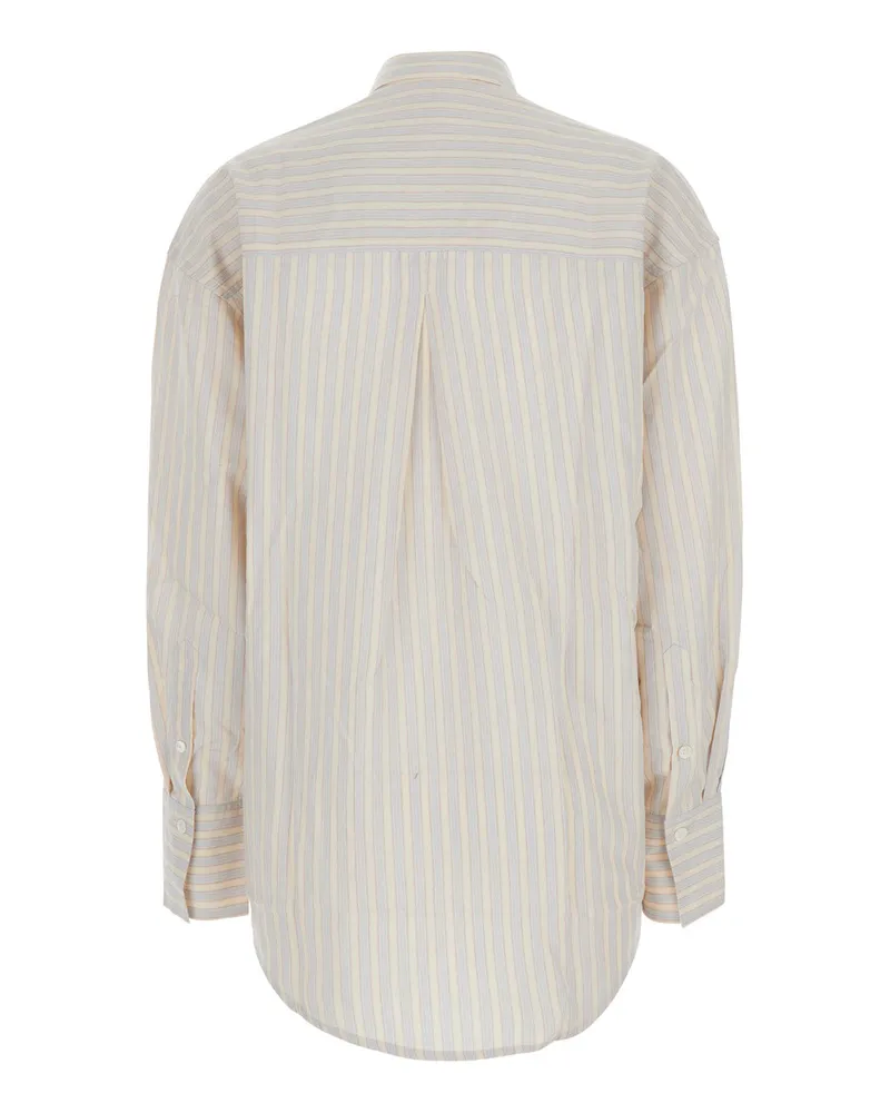 Totême Women's Striped Shirt Beige Viscose Blouses Beige
