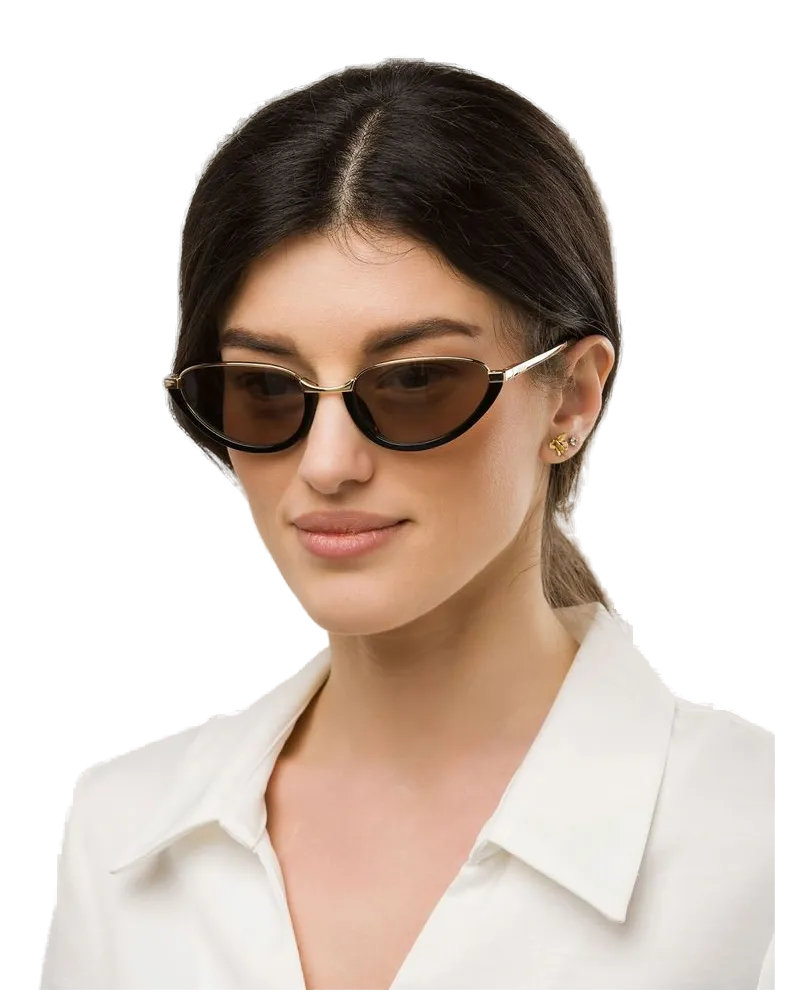 Furla Women's Sunglasses Rose Gold-Brown Metal Eyewear - Gold/brown Rose