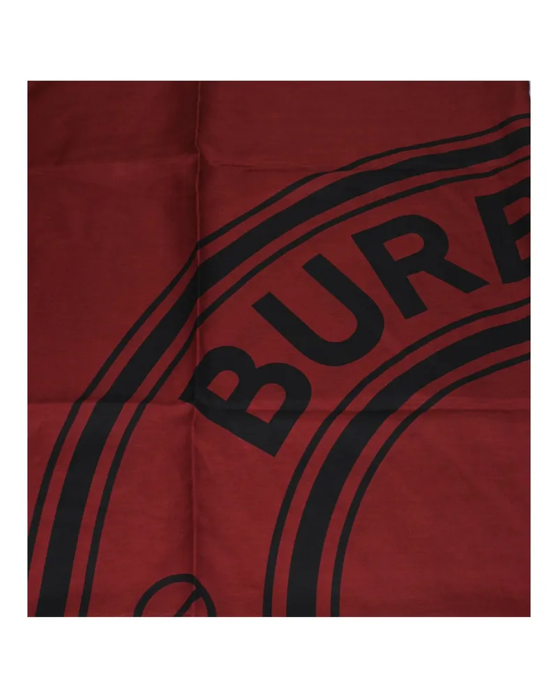 Burberry Diagonal-Striped Cotton Scarf — Red Red