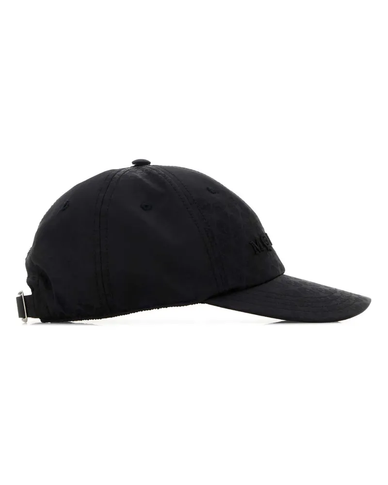 Alexander McQueen Men's Black Nylon Baseball Cap Tpolyamide Cappelli Hat Black