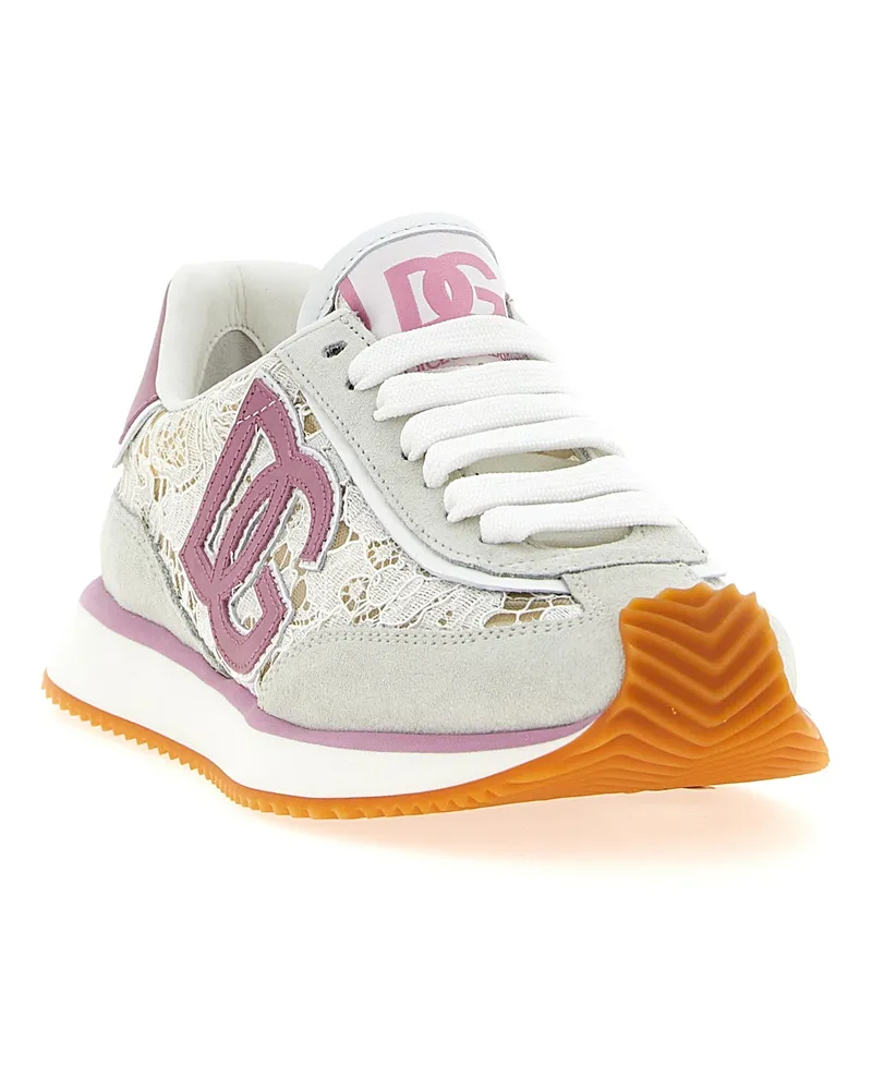 Dolce & Gabbana Women's Multicolor Leather Athletic Sneakers Multicolor