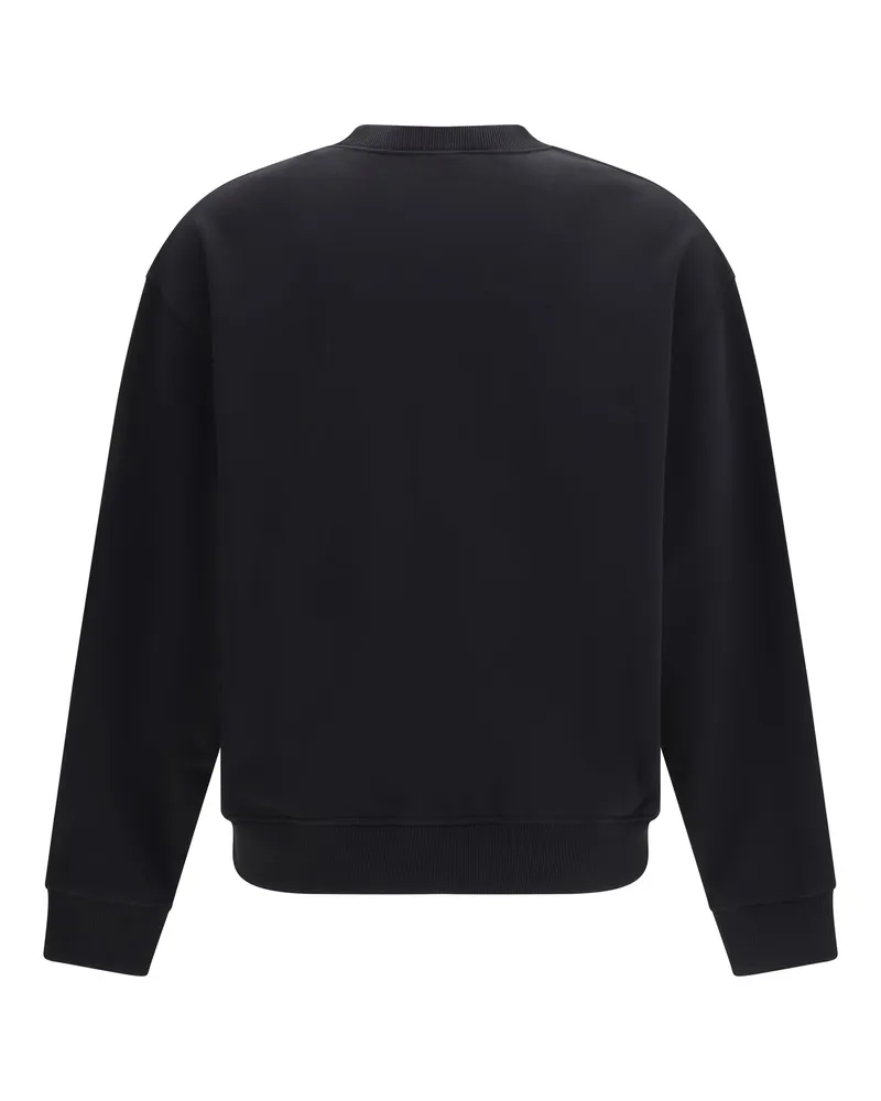 Palm Angels Men's Neck Logo Sweatshirt Black Red Cotton; Elastane Sweatshirts Sweater Black