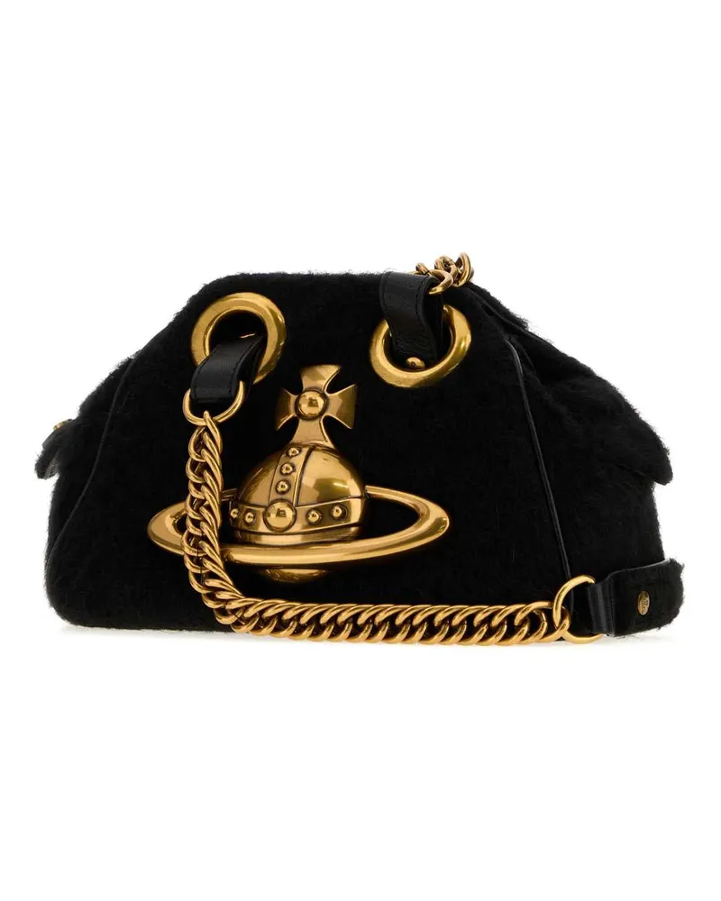 Vivienne Westwood Knit Wool Blend Handbag — Black Black