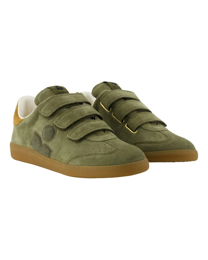 Isabel Marant Women's Beth Trainers -  Leather Khaki Calfskin Shoes Sneakers Khaki