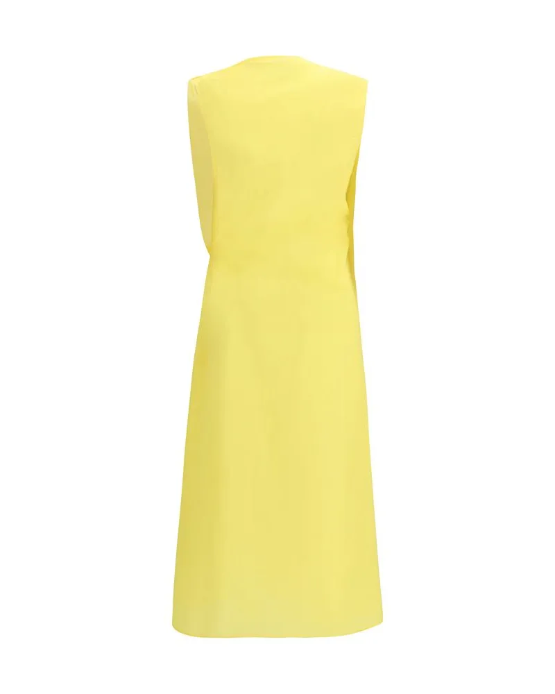 Jacquemus Women's Bicolor Cotton Casual Dress Yellow