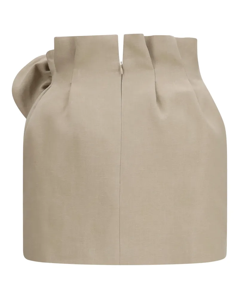 Magda Butrym Women's Linen Mini Skirt Beige Linen; Polyamide Beige