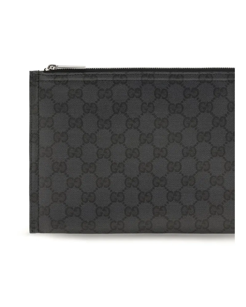Gucci Men's Pouch Essence Classic Black Fabric Shoulder Bags Black