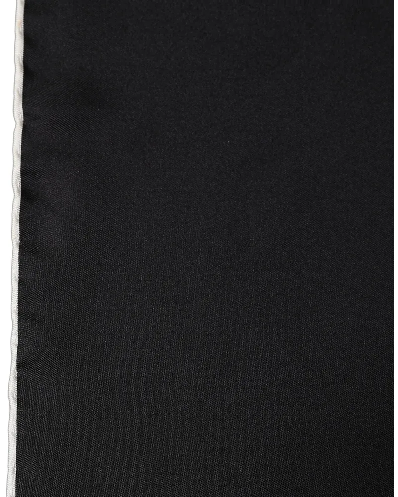 Dolce & Gabbana Silk Pocket Square — Black Black