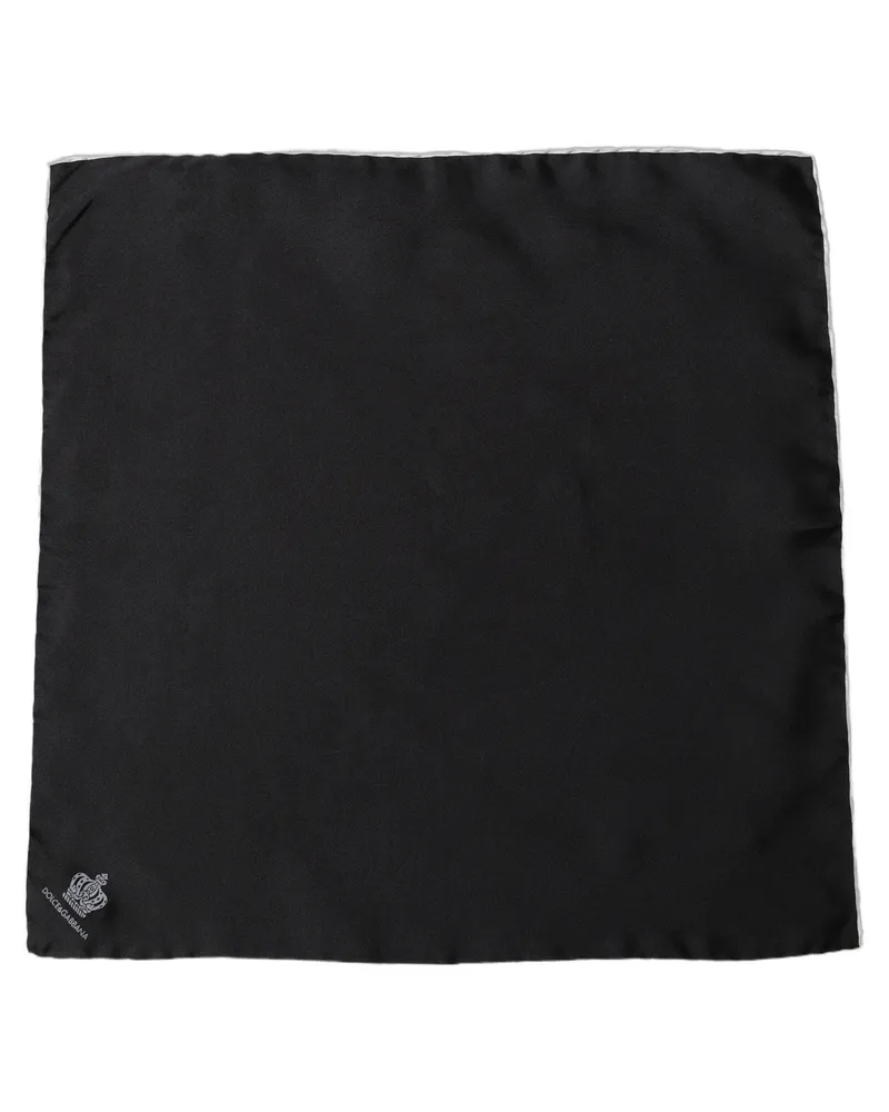 Dolce & Gabbana Silk Pocket Square — Black Black