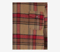 Wool-Blend Check Pattern Shirt — Multicolor