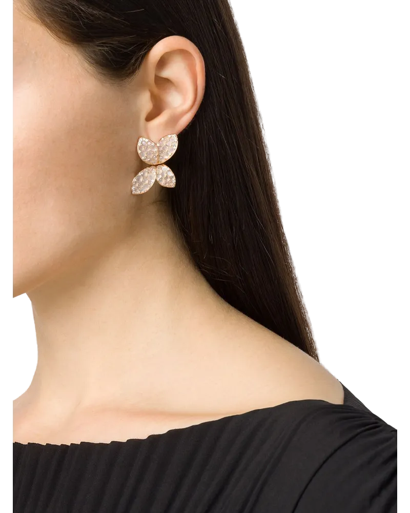 Pasquale Bruni Women's 18kt Rose Gold Giardini Segreti Diamond Stud Earrings Continuty Rose