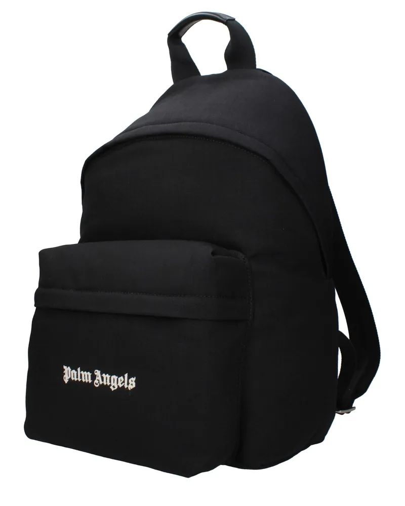 Palm Angels Men's Black Fabric Backpack Black