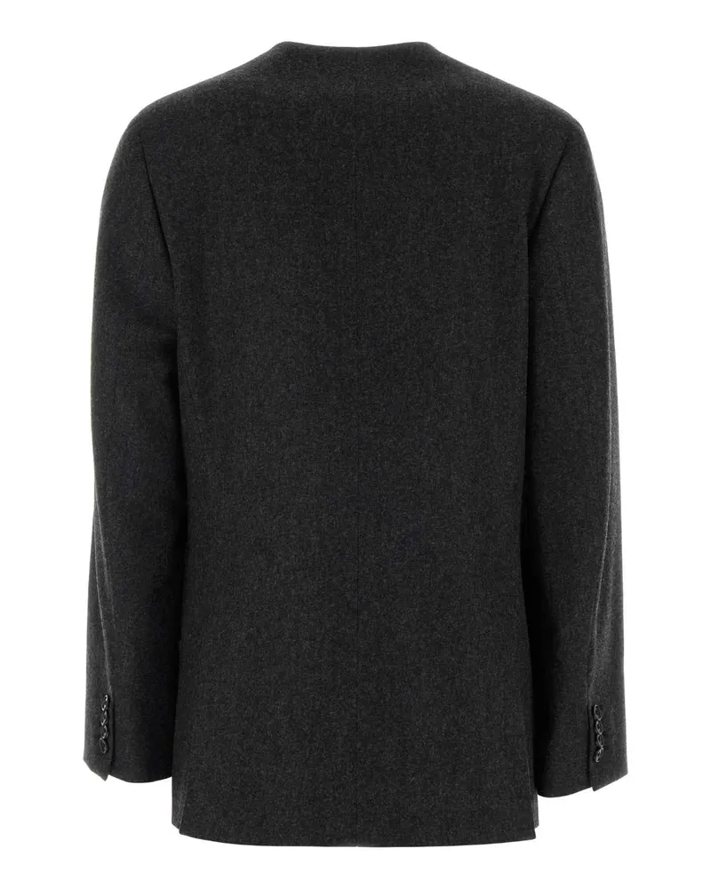 Jil Sander Women's Charcoal Wool Blazer 013 Giacche E Gilet Jacket Gray