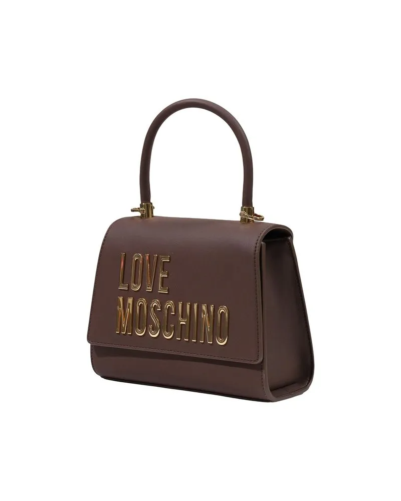 Moschino Women's Brown Polyethylene Handbag Bag Brown
