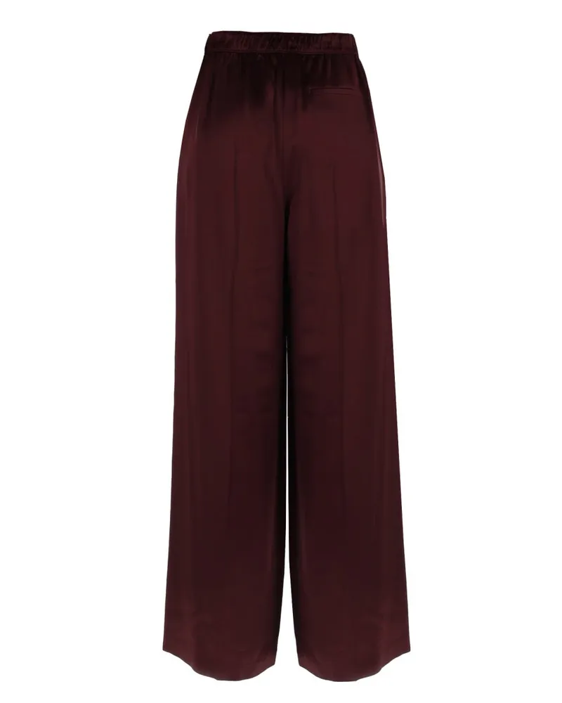 Tory Burch Tailored Viscose Trousers — Burgundy Burgundy