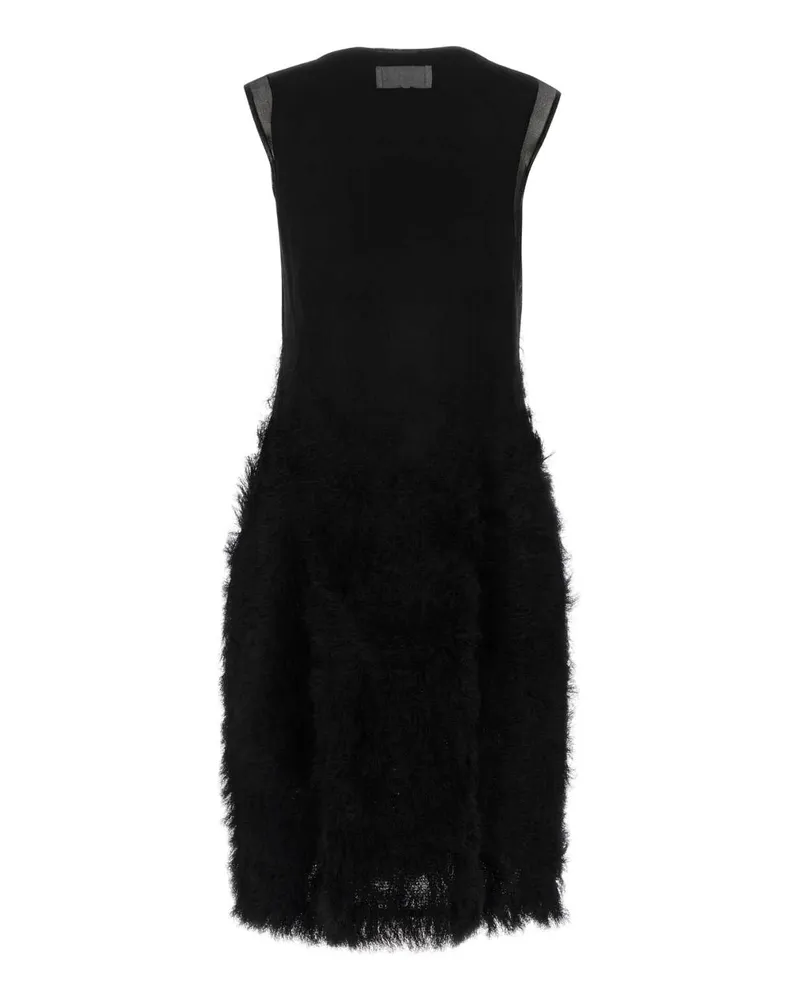 Maison Margiela Women Black Silk Retrograde Dress Blush Gonne Black