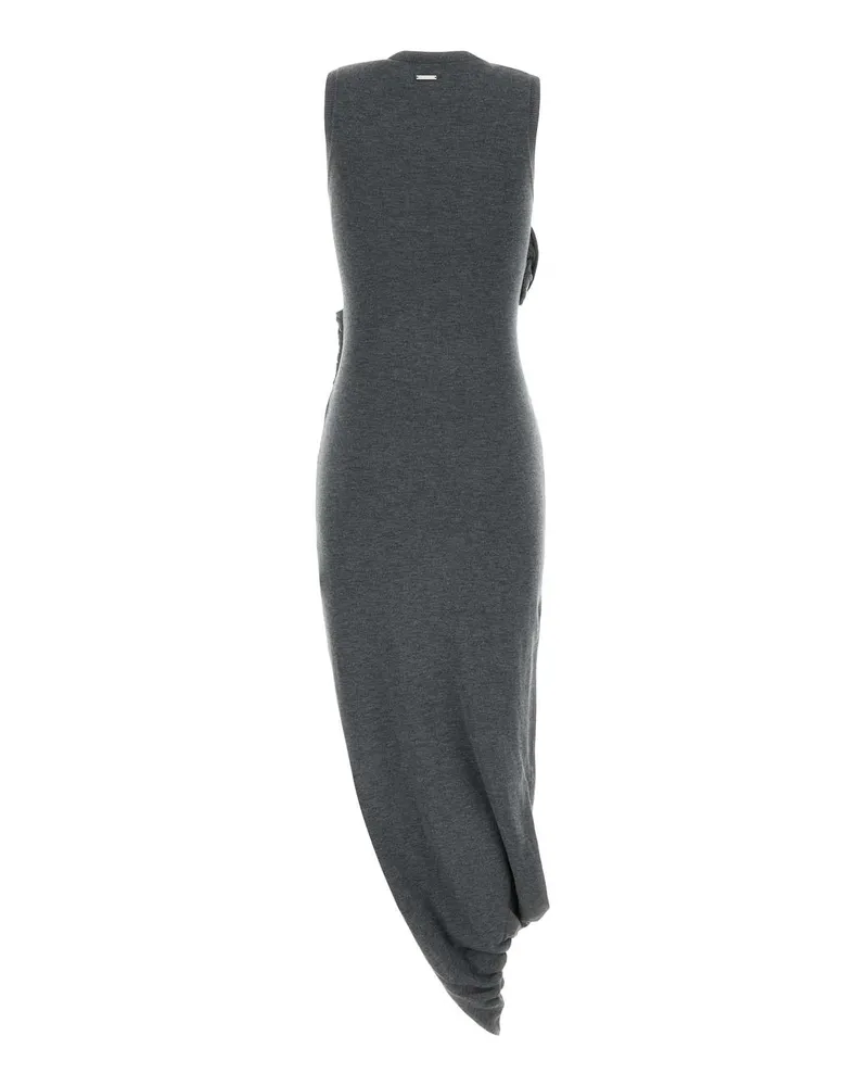 J.W.Anderson Women Grey Jersey Dress Charcoalmelange Exterior: Lyocell Merino Wool Abiti Gray