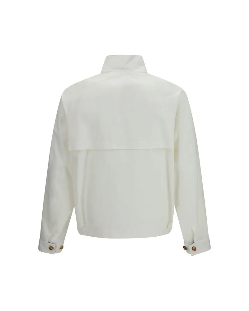 Brunello Cucinelli Men's White Cotton Full-Length Jacket Clothing White
