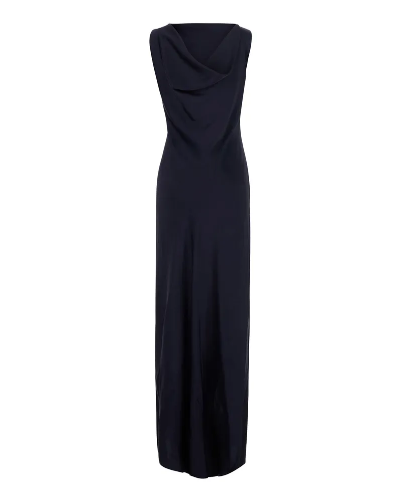 Antonelli Firenze Women's Long Dress Blue Satin Blue