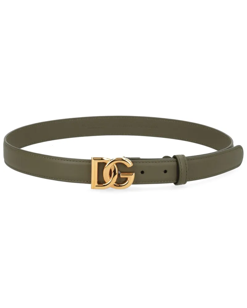 Dolce & Gabbana Leather Belt — Green Green