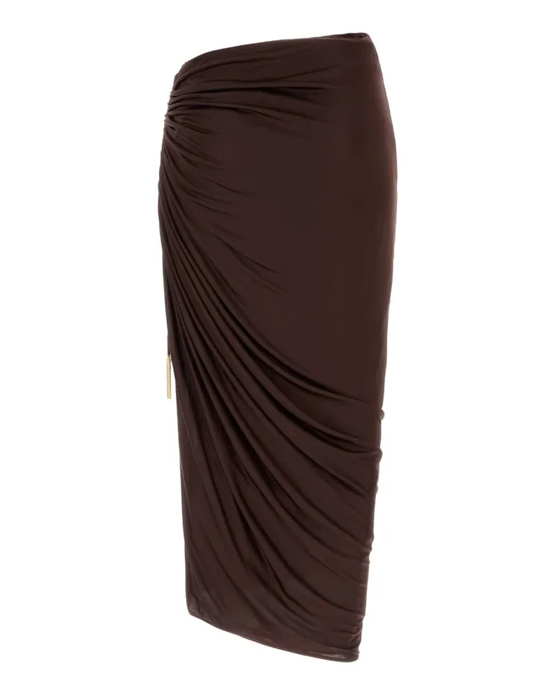 Balmain Viscose Skirt — Brown Brown