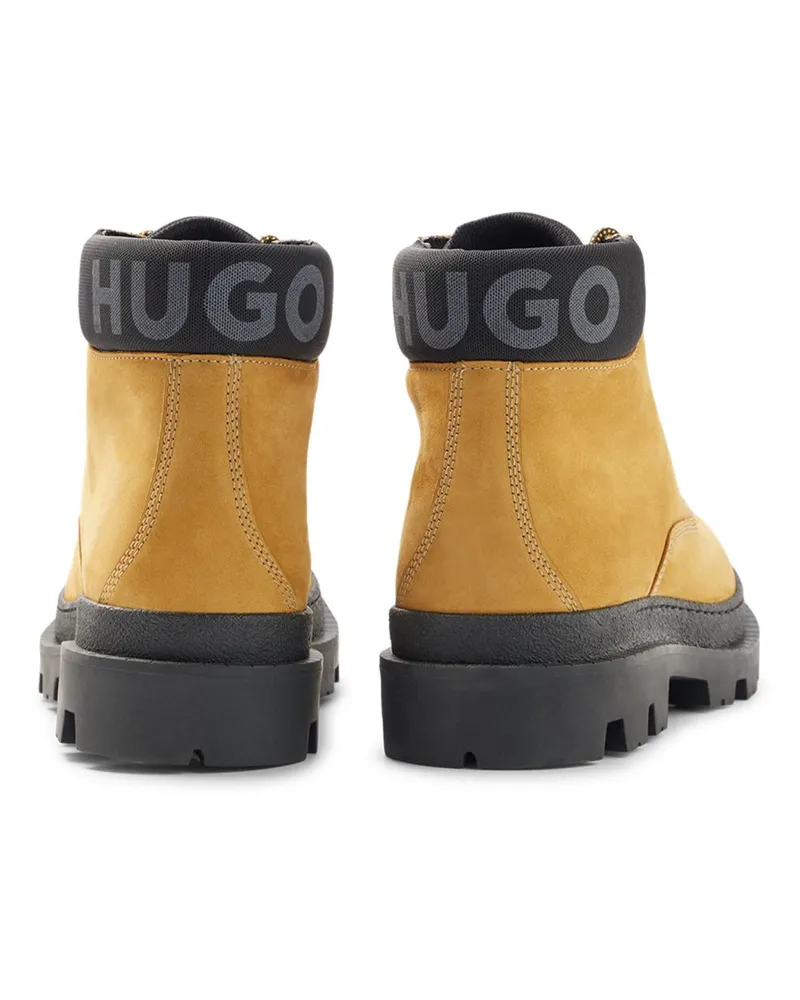 HUGO BOSS Men's Graham Halb Boots Yellow Shoes Yellow