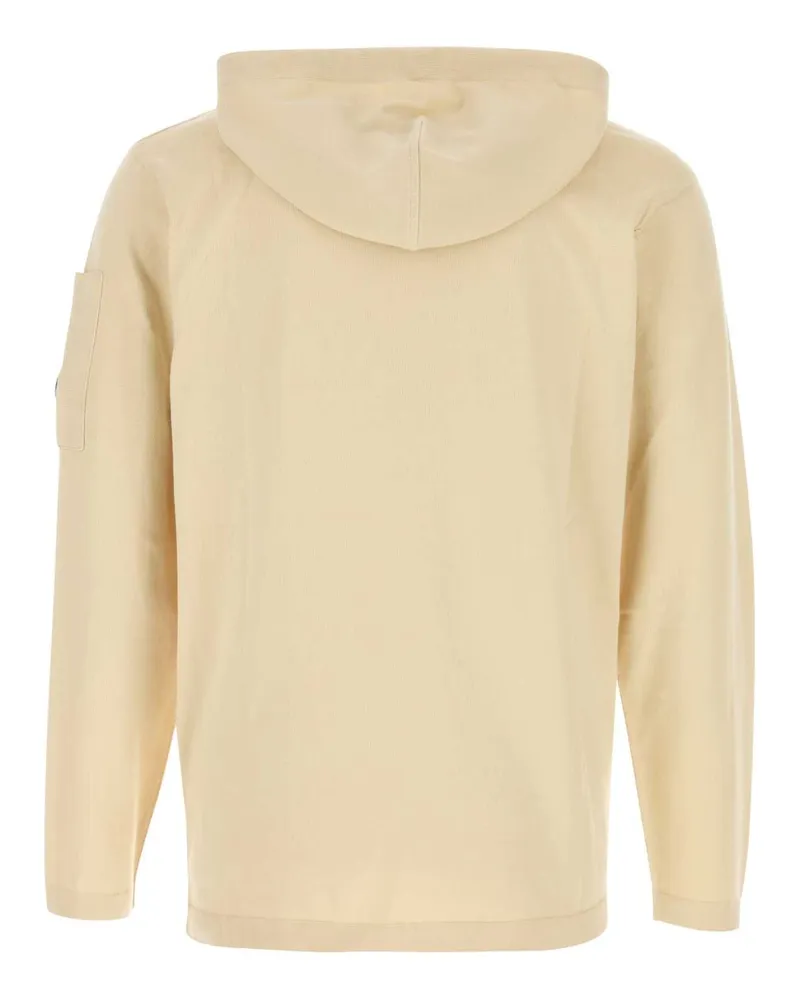 C.P. Company Men's Sand Knit Sweatshirt Frozendew Exterior: Cotton Maglieria Beige