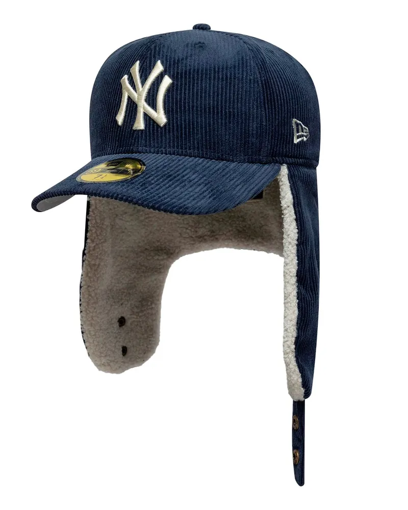 New Era Men's Fitted Cap 59fifty Dogear Navy Crown Hat Navy