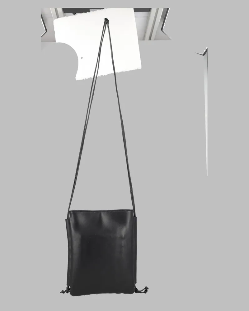 HEREU Women's Shoulder Bag Trena Black Calf Leather Black