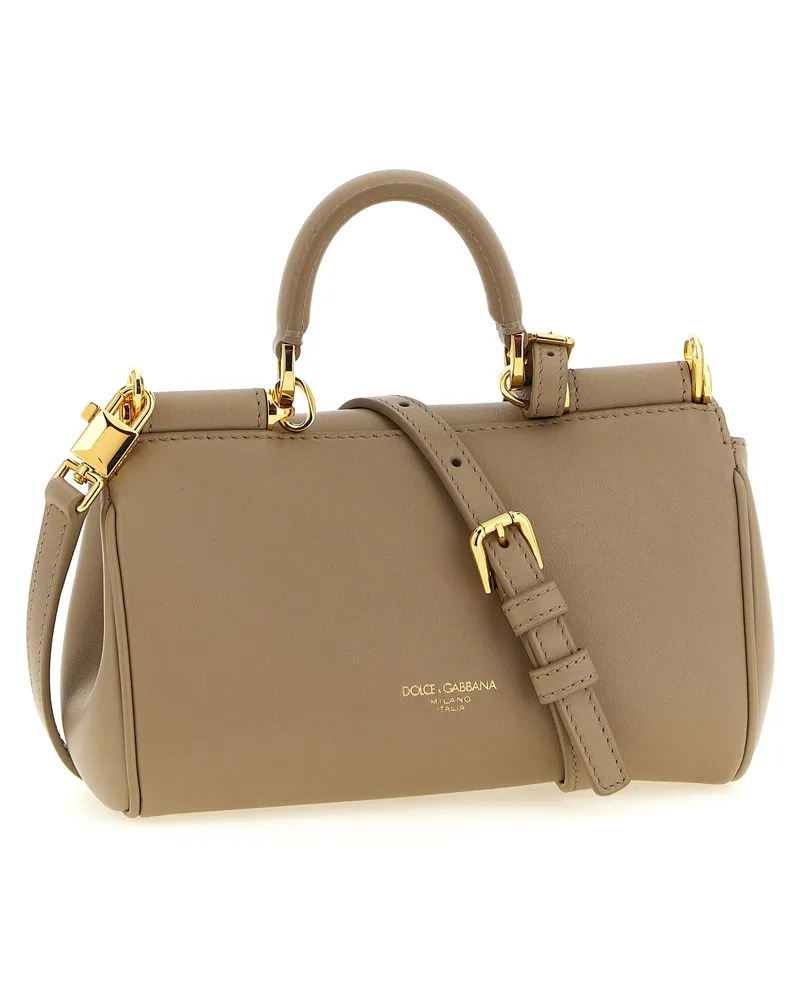 Dolce & Gabbana My Sicily Top Handle Bag — Beige Beige