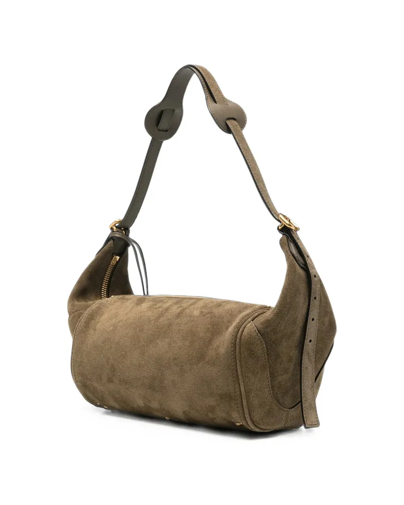 Chloé Marcie Grained Leather Shoulder Bag — Brown Brown