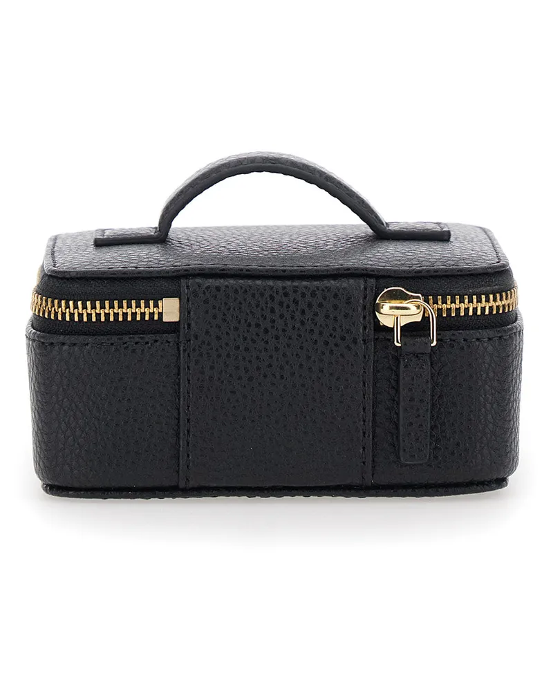 Marc Jacobs Women's Handbag The Jewel Box Black Leather Split Cow Handbags Hand Bags Black