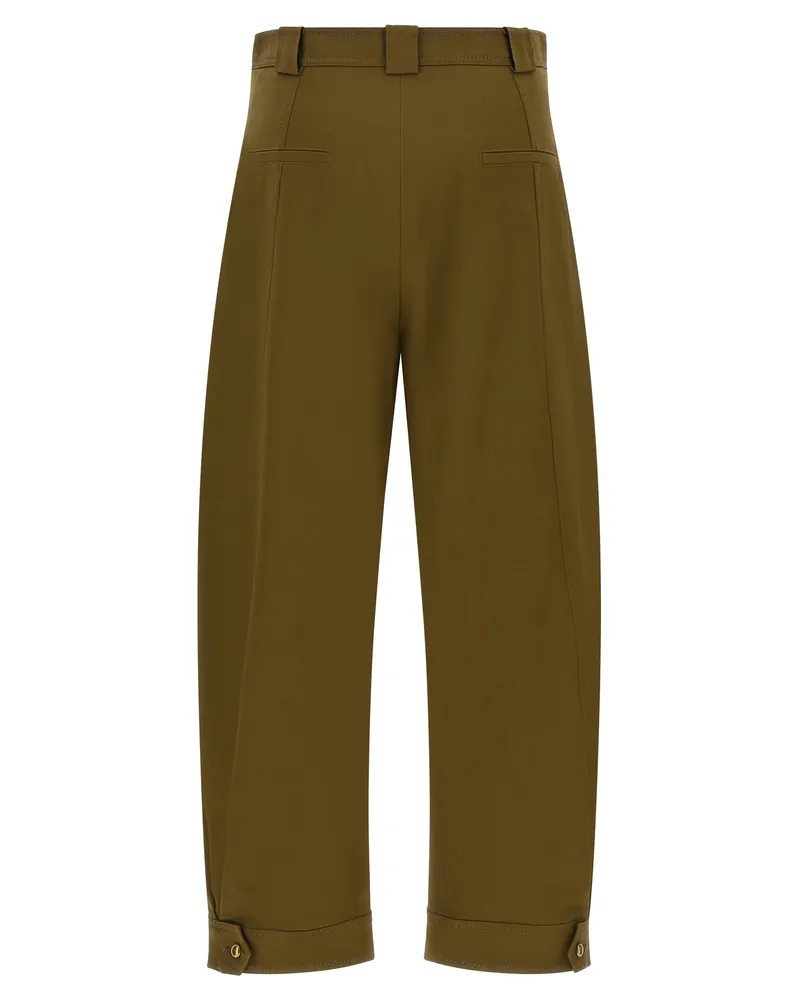 Max Mara Mxmadorni Trousers — Olive Olive